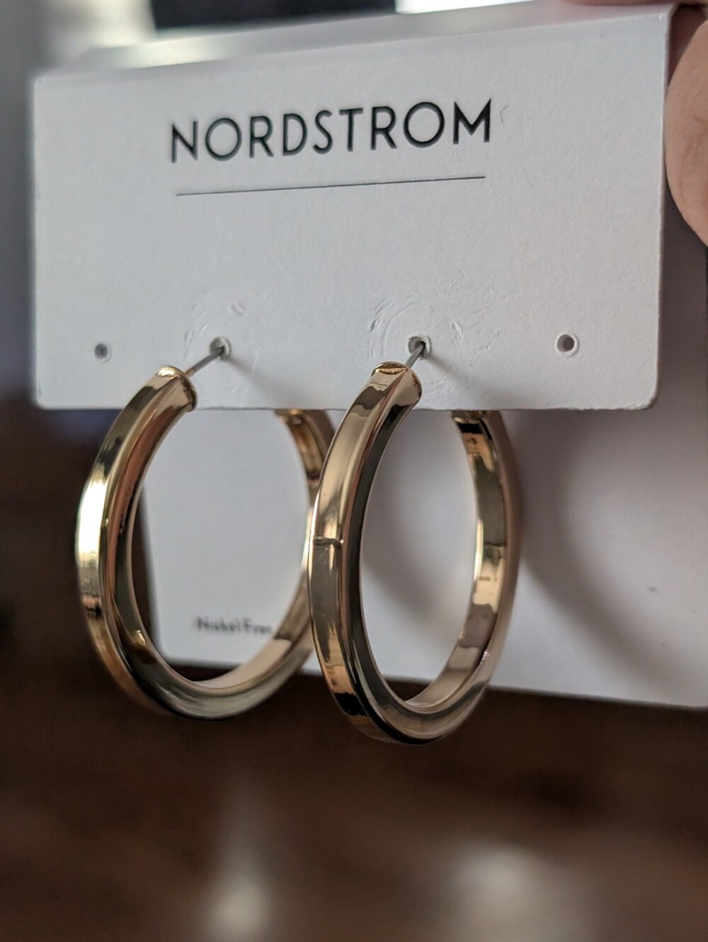 Nordstrom Shiny Gold Chunky Hoop Earrings